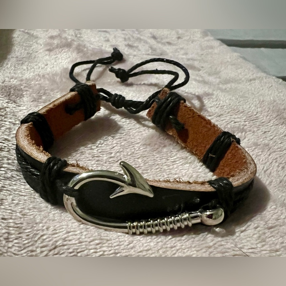 Black and Silver Hook Bracelet